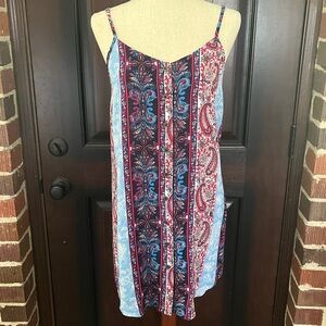 3/$15 Bebop Multicolor Paisley Print Dress Size Large